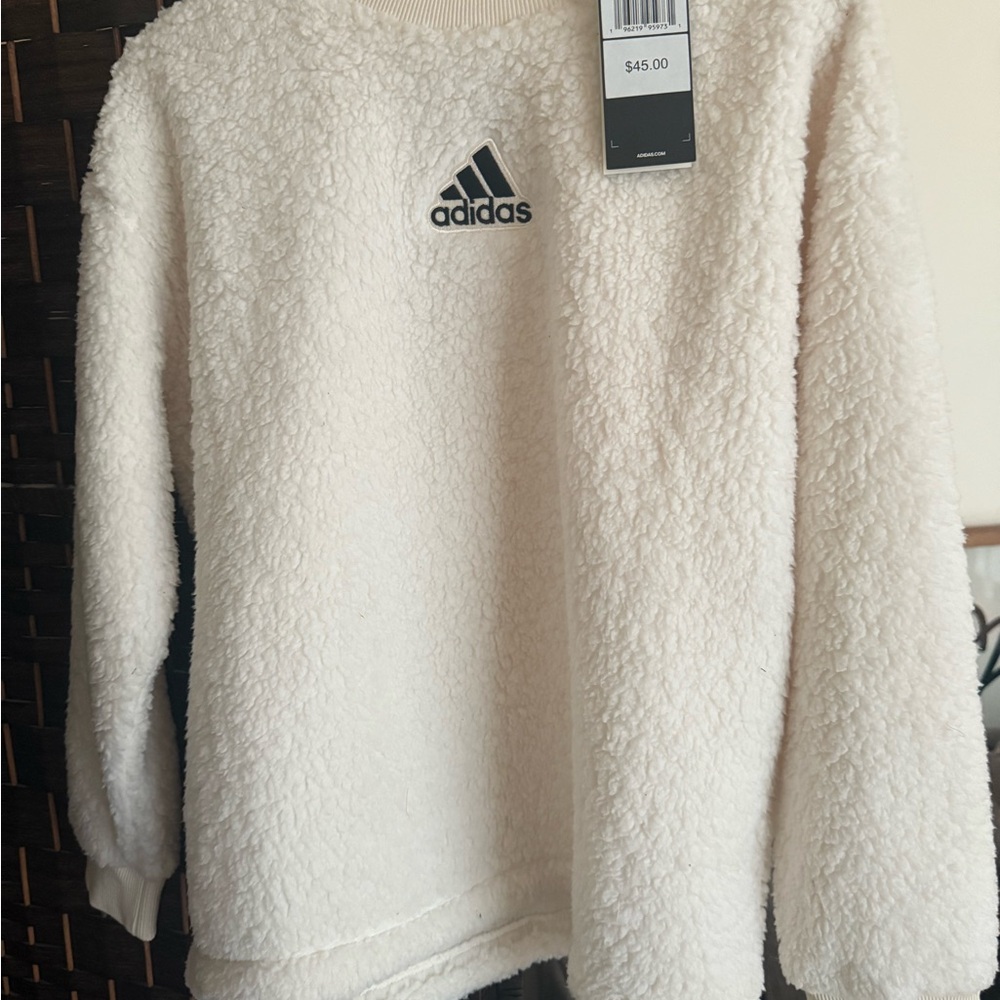 Adidas Girl’s Cozy Cream Fleece Sweater